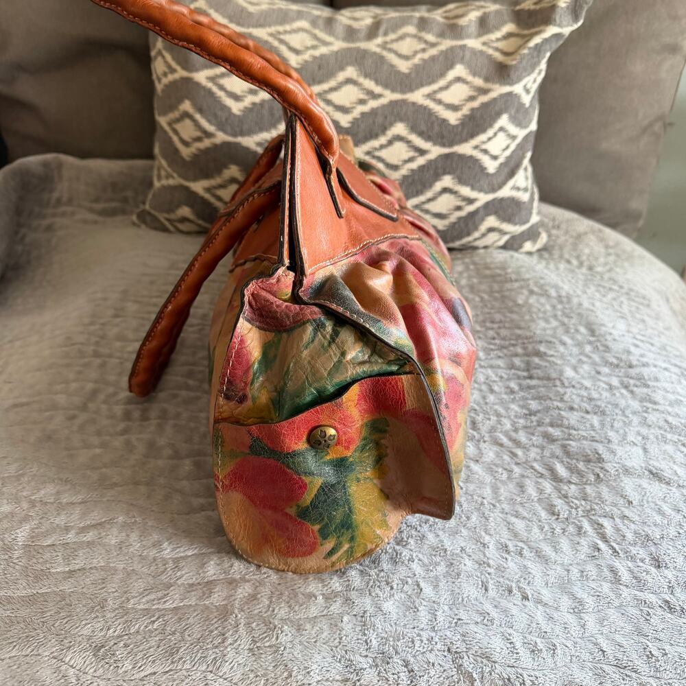 Patricia Nash Lione Floral Shoulder Leather Handbag - Picture 5 of 8